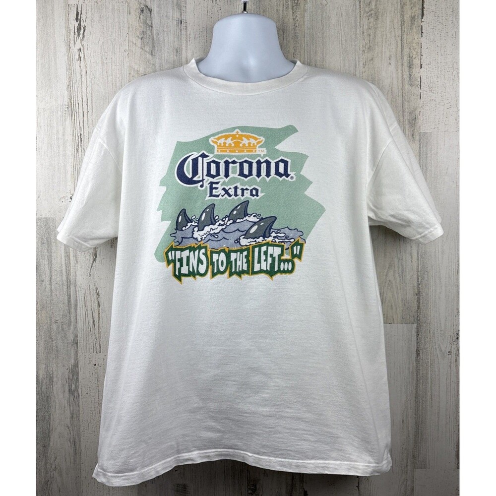 Vintage Corona Extra Beer Beach T-Shirt XL (23”x27”)
